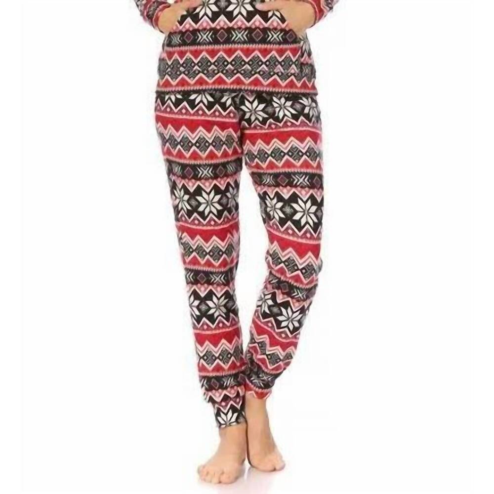 NEW SHOSHO holiday hooded lounge set pajamas in multi